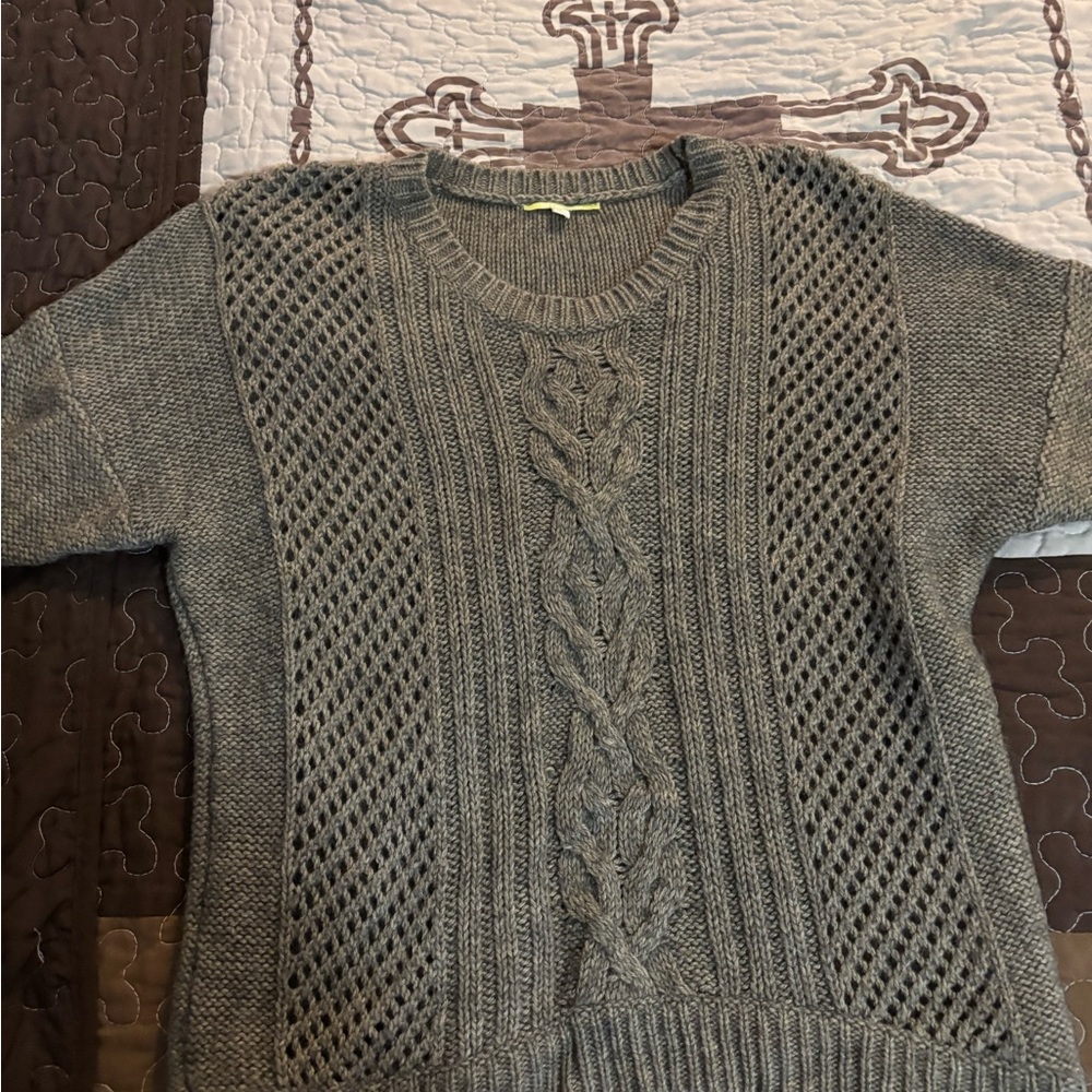 Ganni Olive Knit Sweater